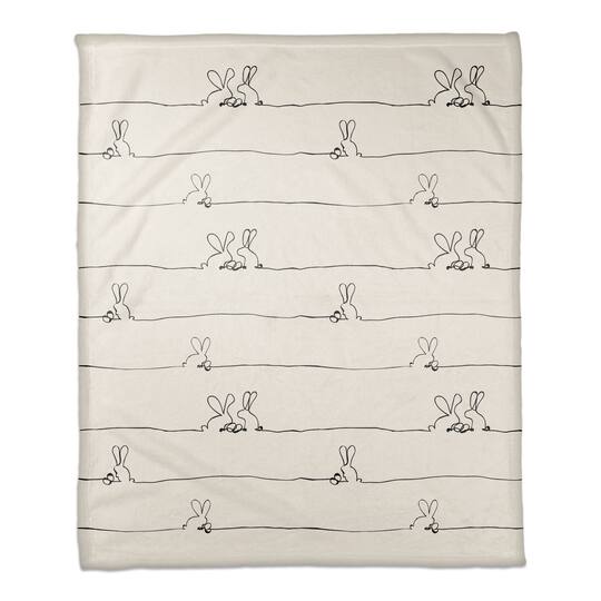 Easter Bunnies Design 4 50" x 60" Coral Fleece Blanket